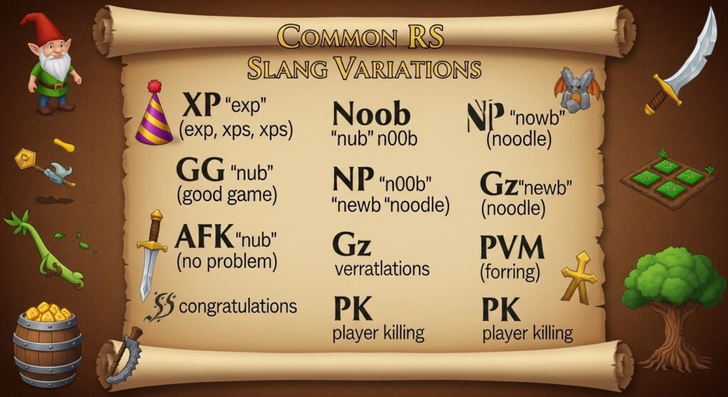 Common RS Slang Variations