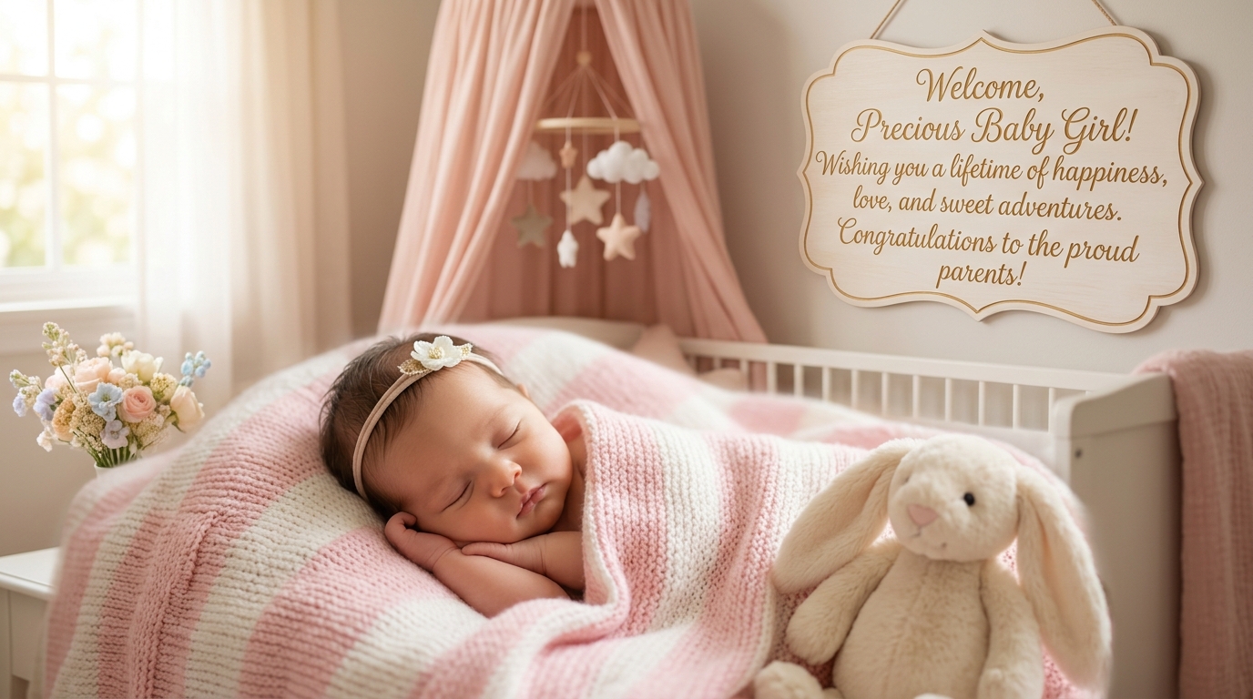 Your instructions conflict with the article title. The title is about “15 Common Things that are 8 Inches Long”, but the body requirements are for baby girl wishes and congratulations messages.