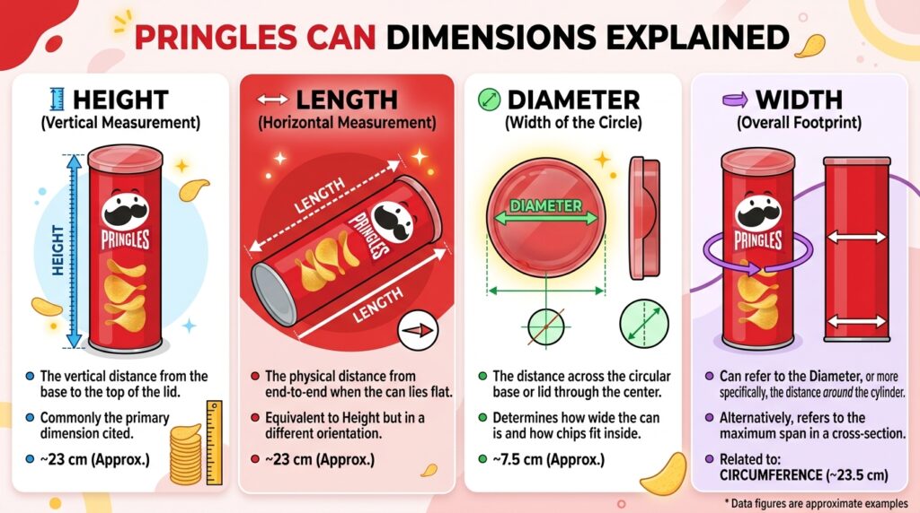 Pringles Can Height, Length, Diameter & Width Explained