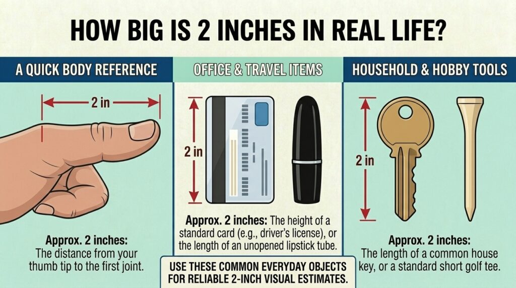 Visual Size Comparison: Imagining 2 Inches in Real Life